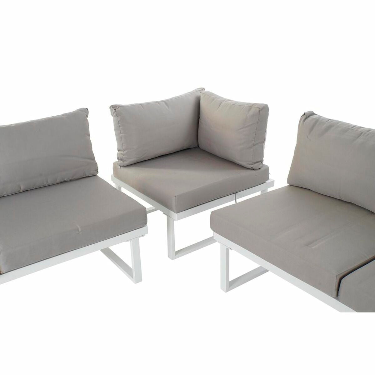 Sofa ogrodowa DKD Dekor domu szary stal żywiczna 231 x 219 x 74 cm 231 x