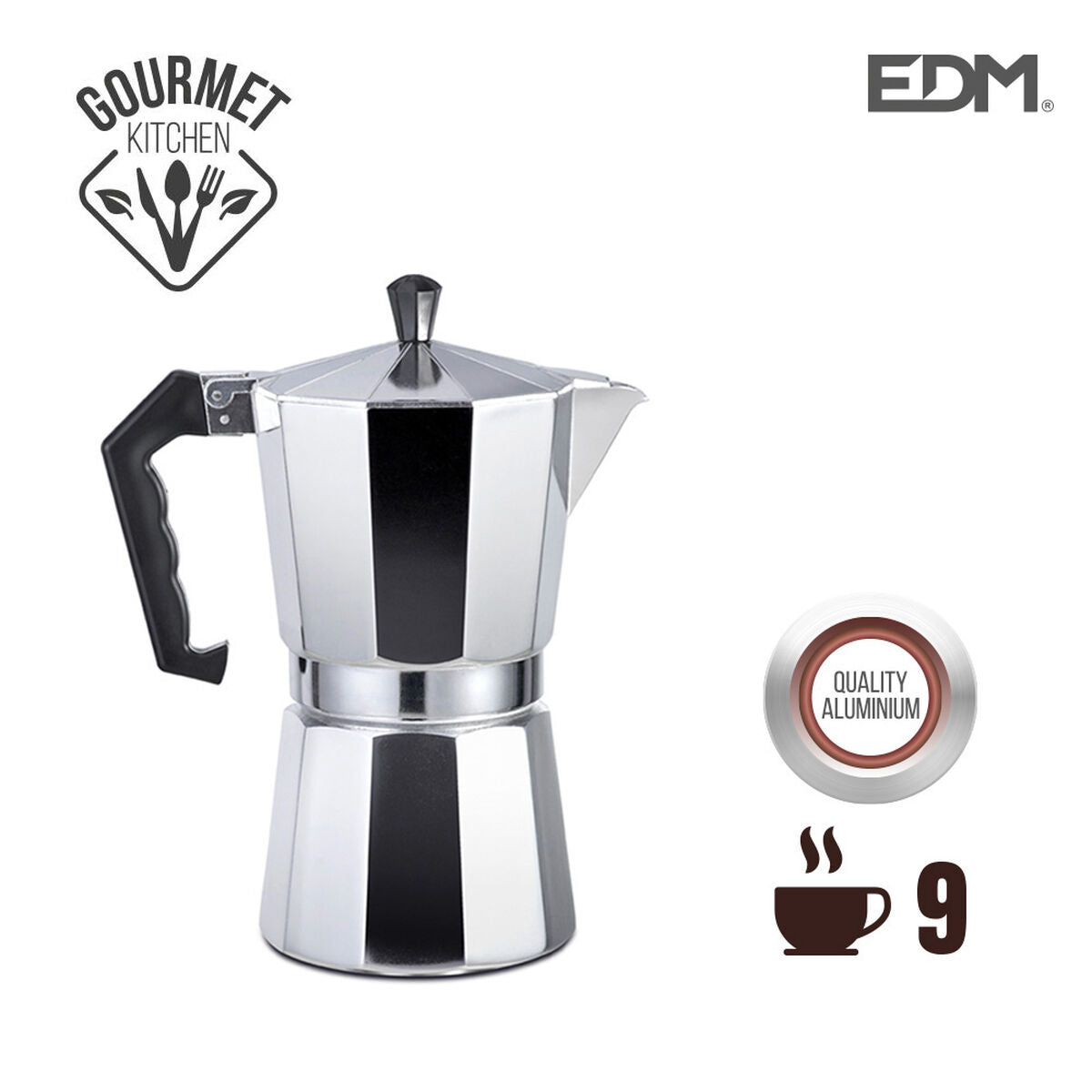 Producent kawy EDM Aluminium 9 filiżanek (producent kawy)