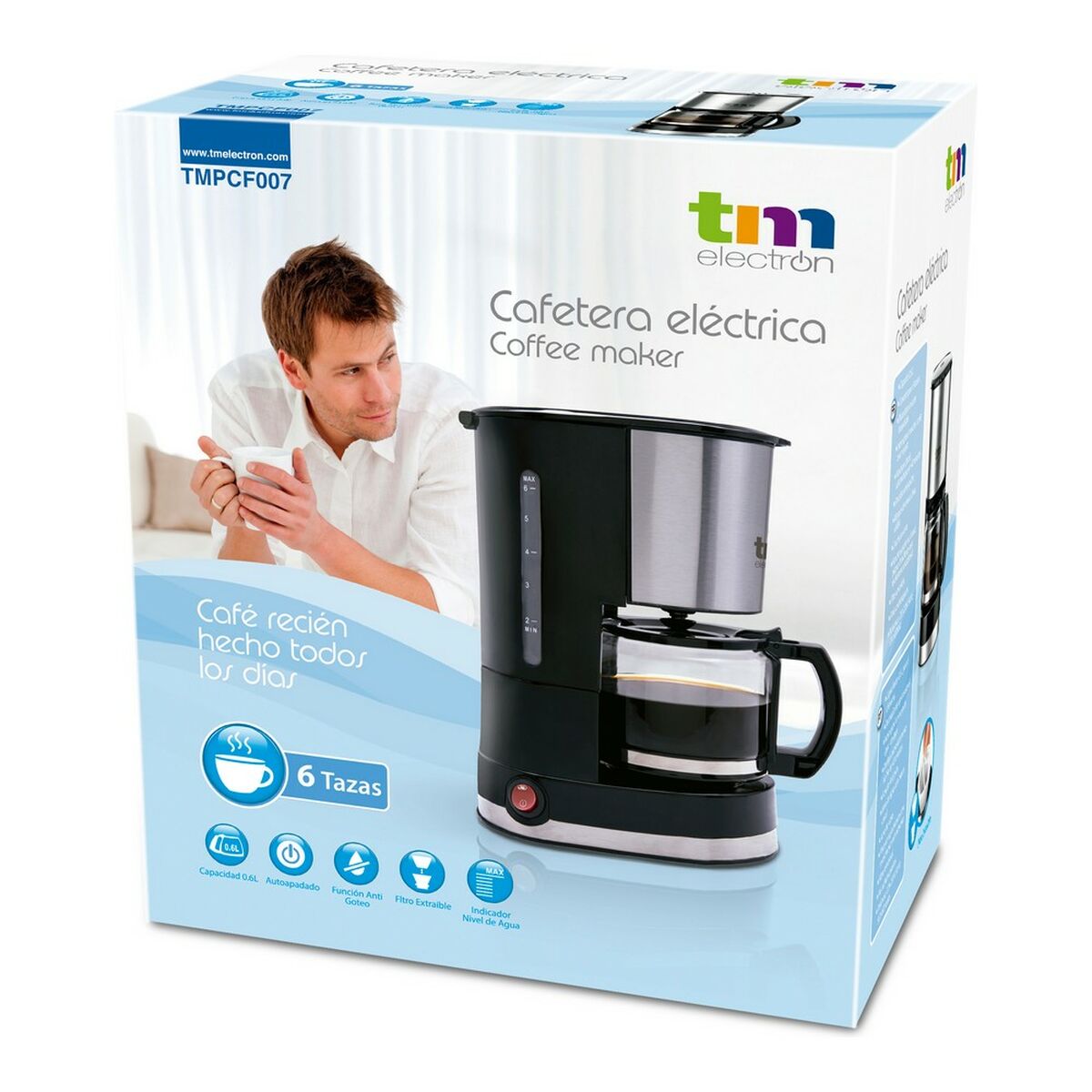 Drip Coffee Machine TM Electron 0,6 L 6 filiżanek