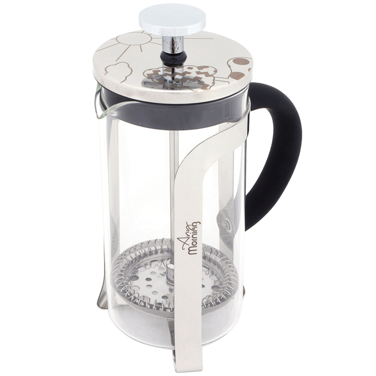 Każda poranna FY450 French Press Kaffeebereiter, 600 ml, Silber