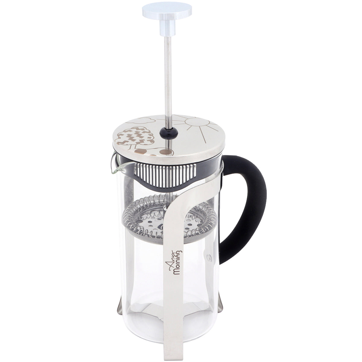 Każda poranna FY450 French Press Kaffeebereiter, 600 ml, Silber