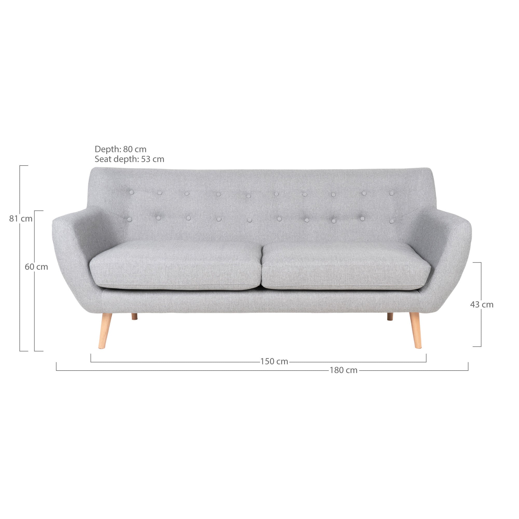 Nordic Nordic Monte 3 -osobowa sofa