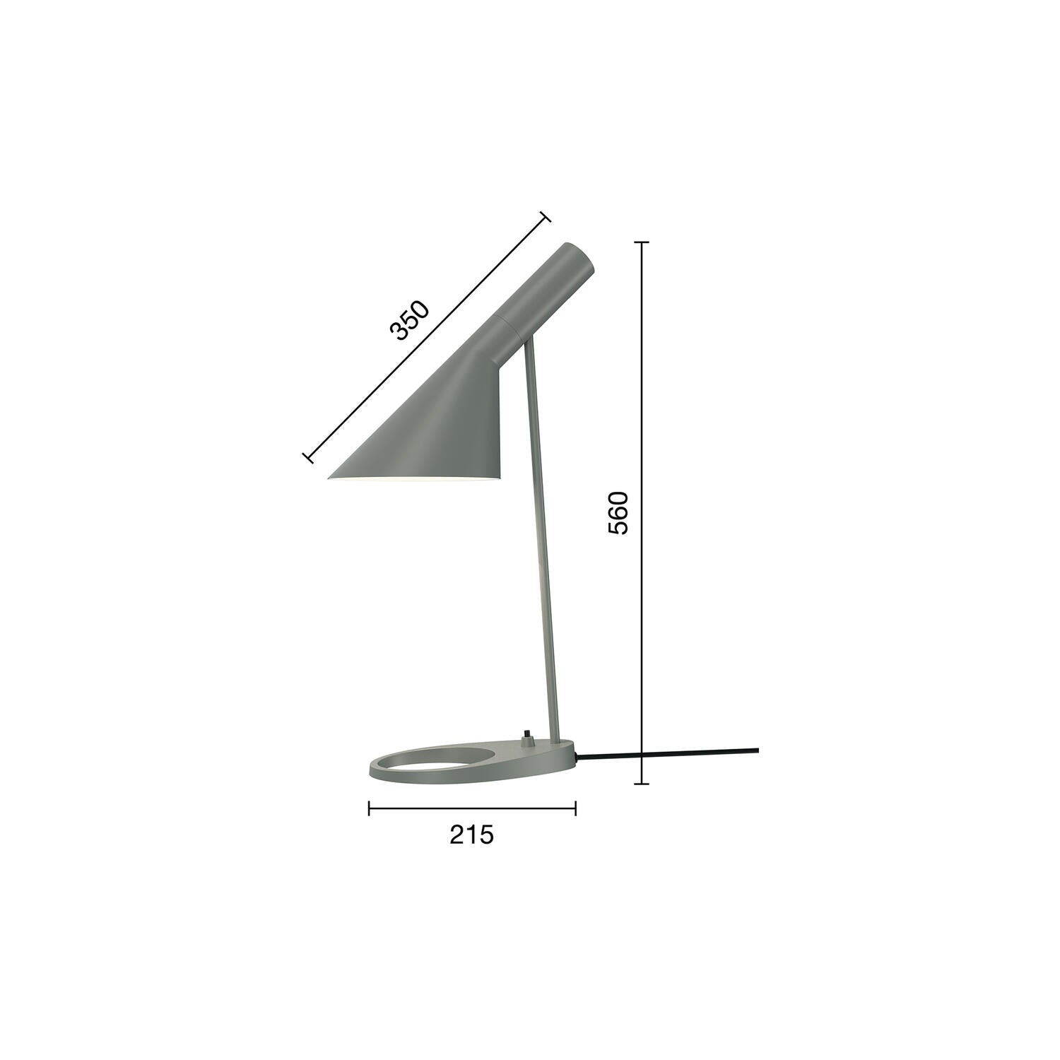 Lampka stołowa Louis Poulsen V3, ciepły szary