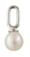 Projekt litery Pearl Drop Charm 5 mm, srebrny