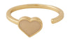 Design Letters Enamel Heart Ring Gold, Beige