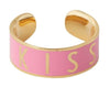 Listy projektowe Big Word Candy Ring, Kiss/Pink