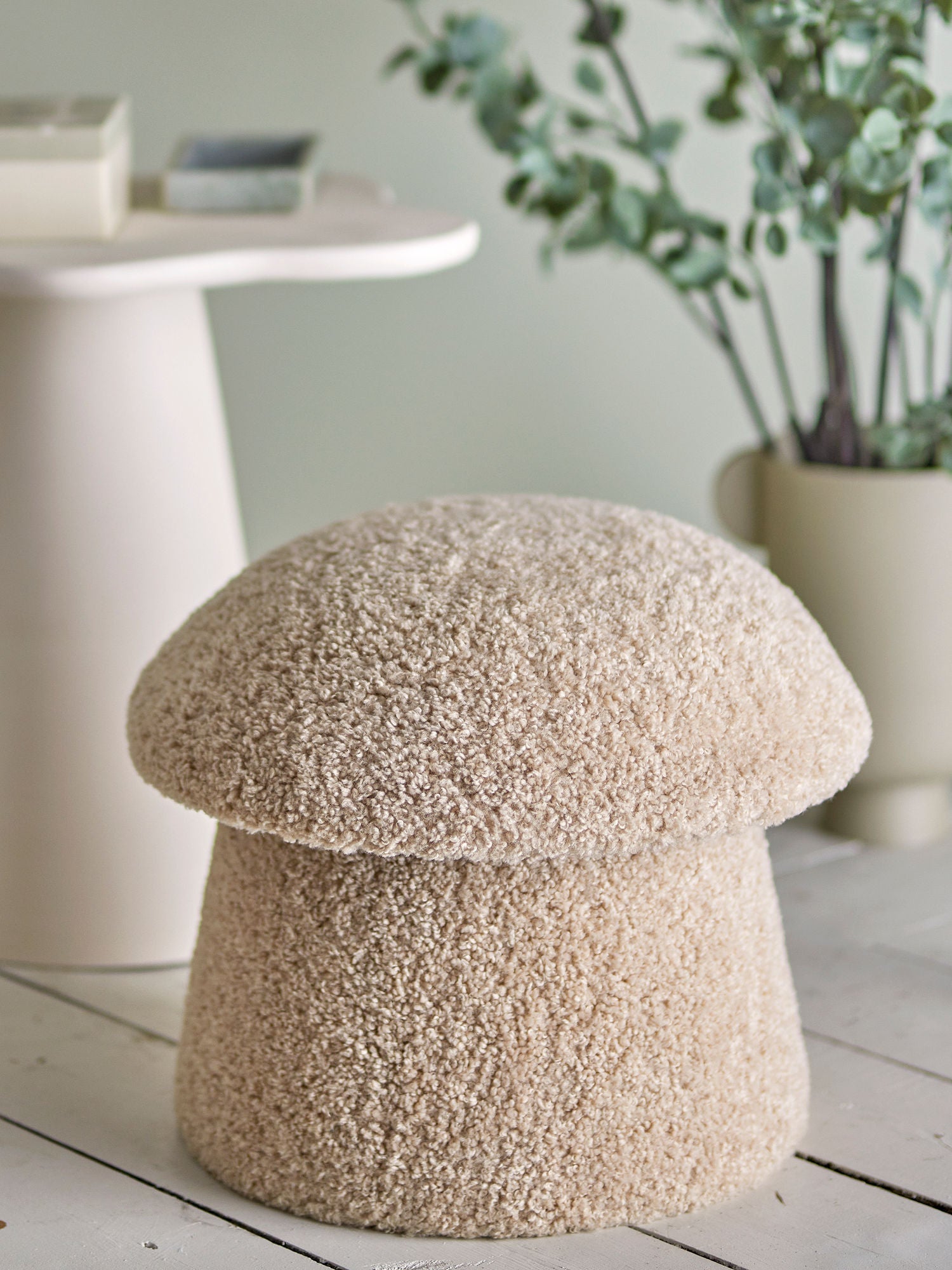 Bloomingville Bocca Pouf, Nature, poliester