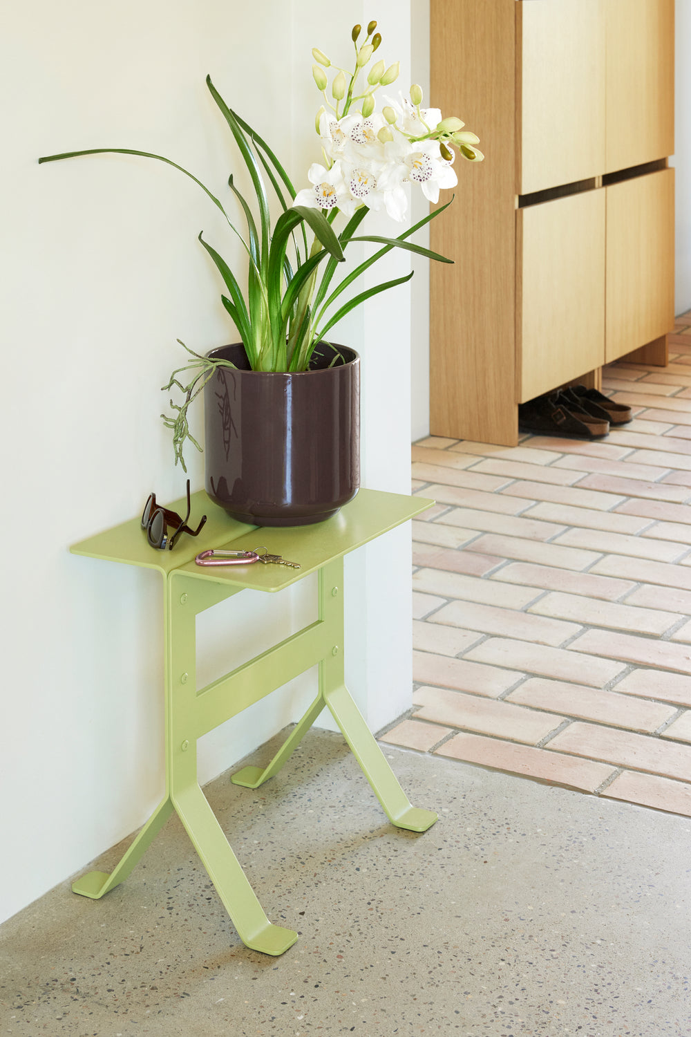 Hübsch Fold Side Table, Light Green