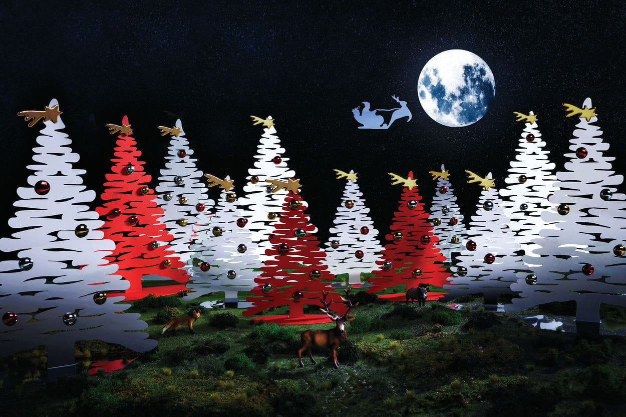 Alessi kora na świąteczne dekoracje świąteczne stal nierdzewna, 30 cm