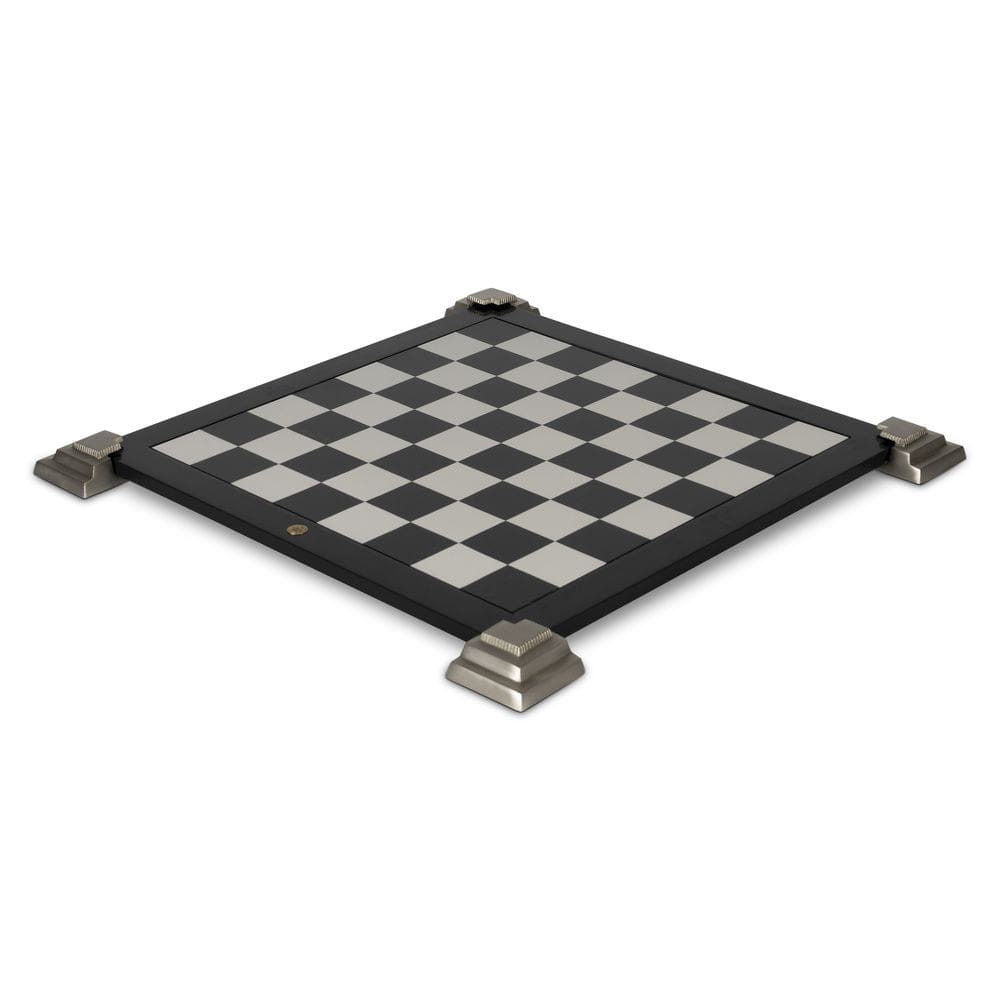 Autentyczne modele dwustronna tablica gier dla szachów i szachowników, czarny