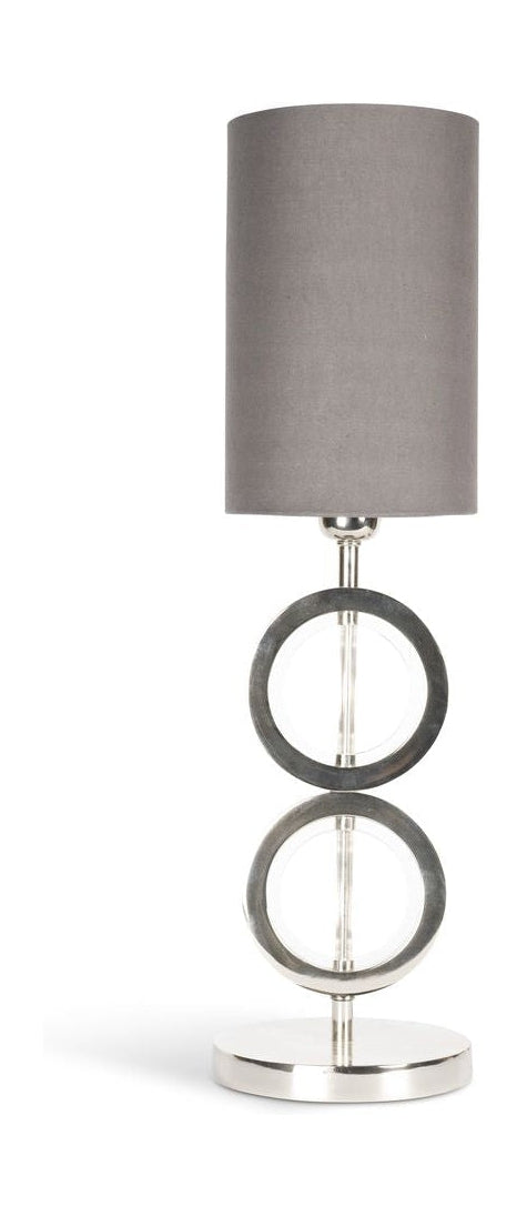 Autentyczne modele Art Deco Circle Lampa okrągła podwójna, srebrna