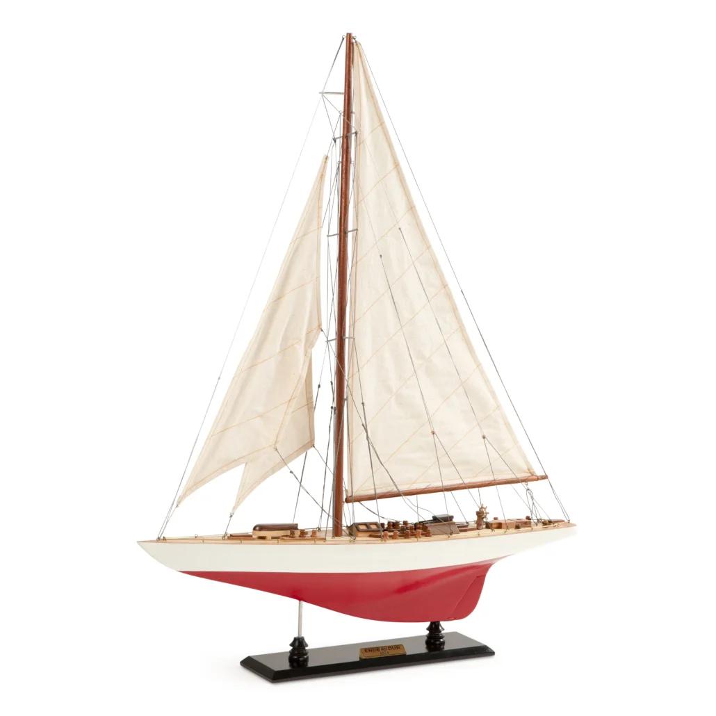 Authentic Models Endeavour L60 Sailing Ship Model, Red/White