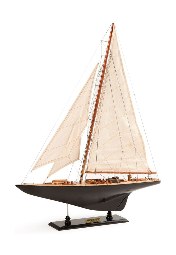 Authentic Models Endeavour L60 Sailing Ship Model, Black/White