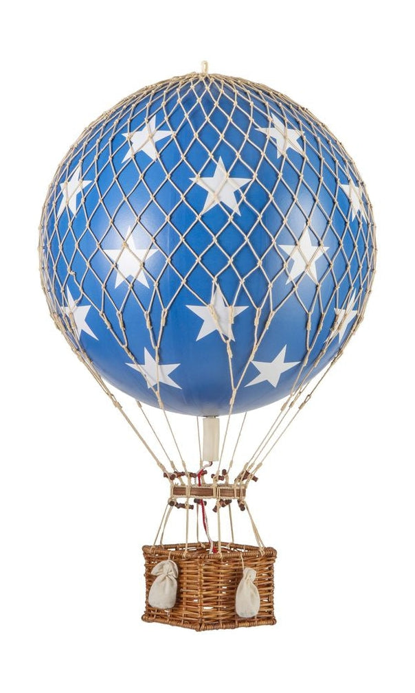 Modele autentycznych modelowych balonów królewskich, niebieskie gwiazdy, Ø 32 cm