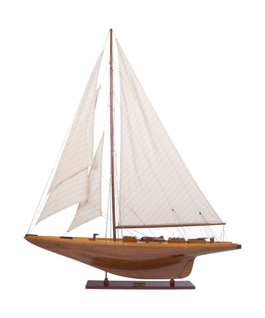 Autentyczny model Shamrock Yacht Wood Sailing Ship