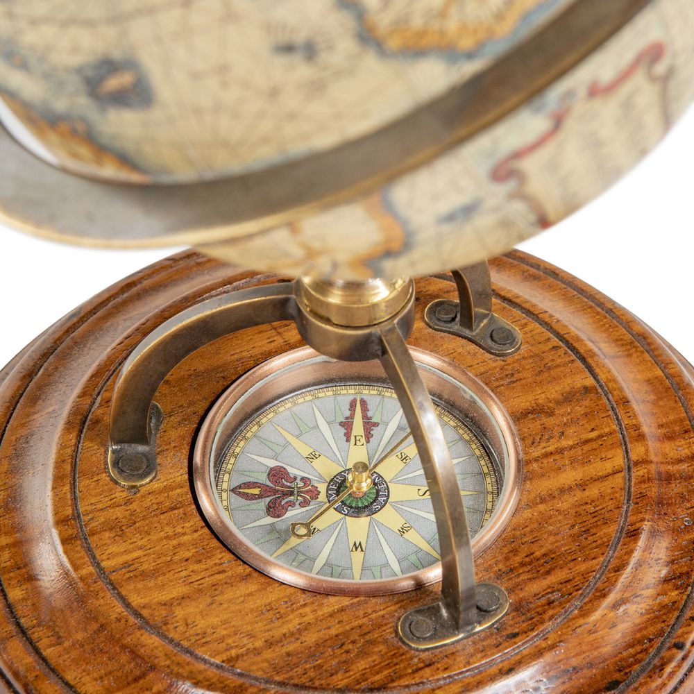 Autentyczne modele ziemskie globe z kompasem