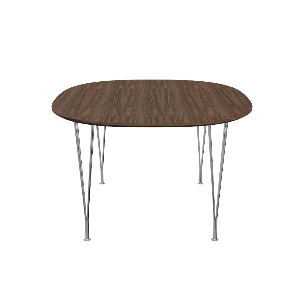 Fritz Hansen Superellipse Dining Table Chrome/Walnut Veneer, 120 X180 Cm