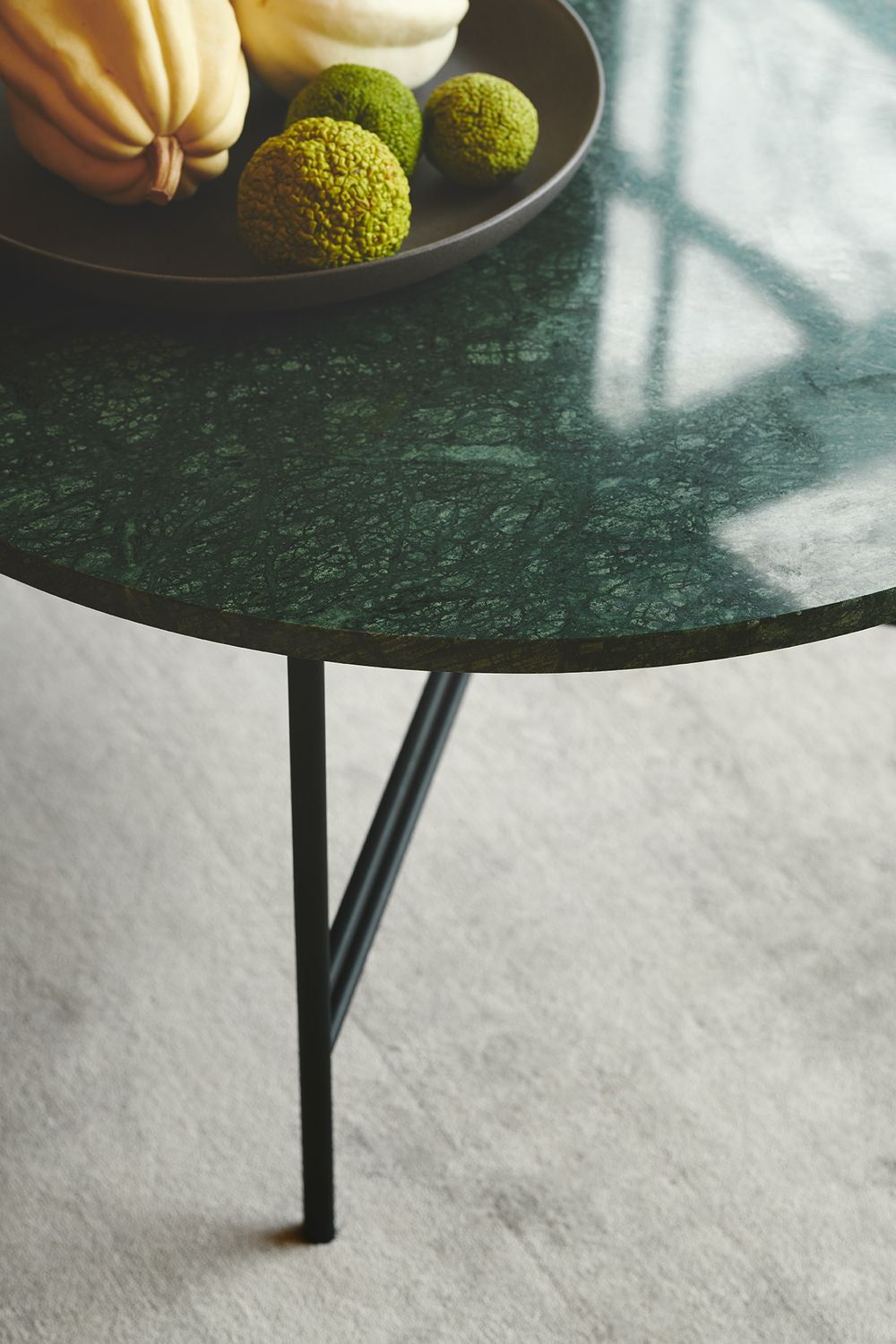 Bent Hansen Metro Coffee Table ø 45 Cm, Verde Guatemala Marble