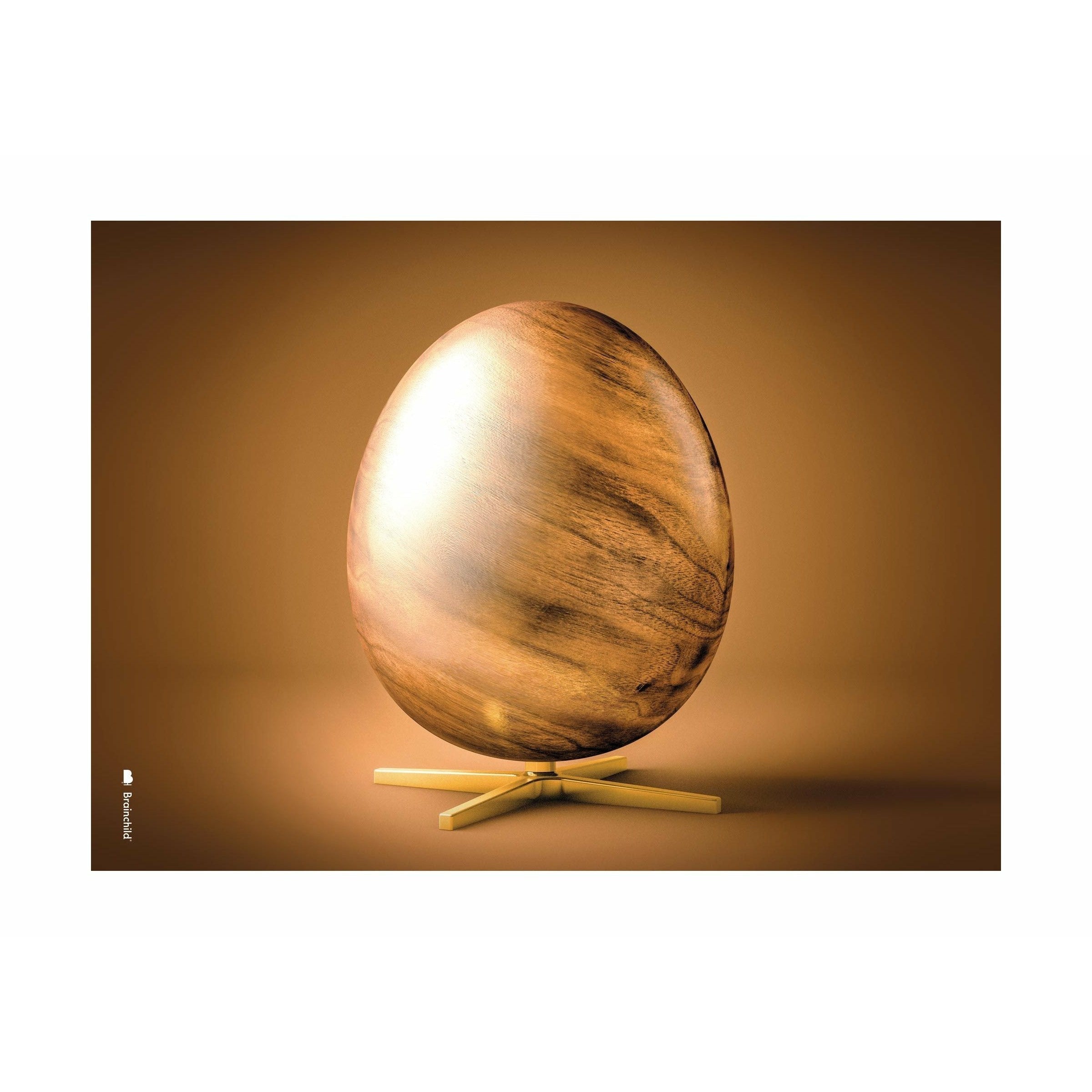 Plakat w formacie jaja bez ramy 70 x 100 cm, brązowy
