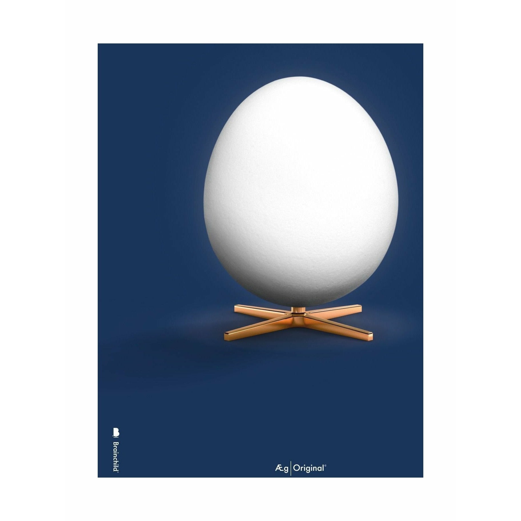 Klasyczny plakat jaja bez ramy 70 x100 cm, ciemnoniebieskie tło