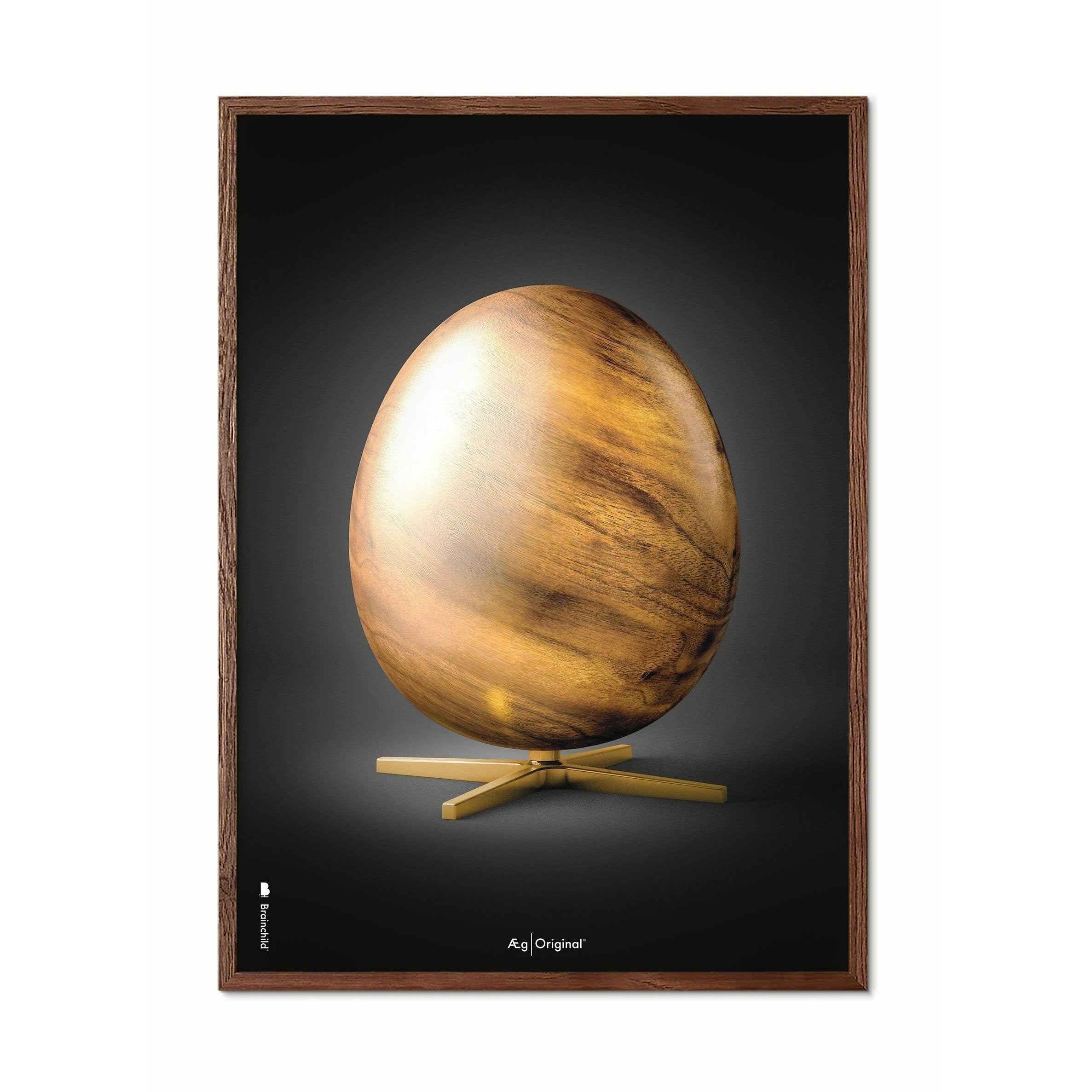 Pomysły plakat jaja, rama wykonana z ciemnego drewna A5, czarna
