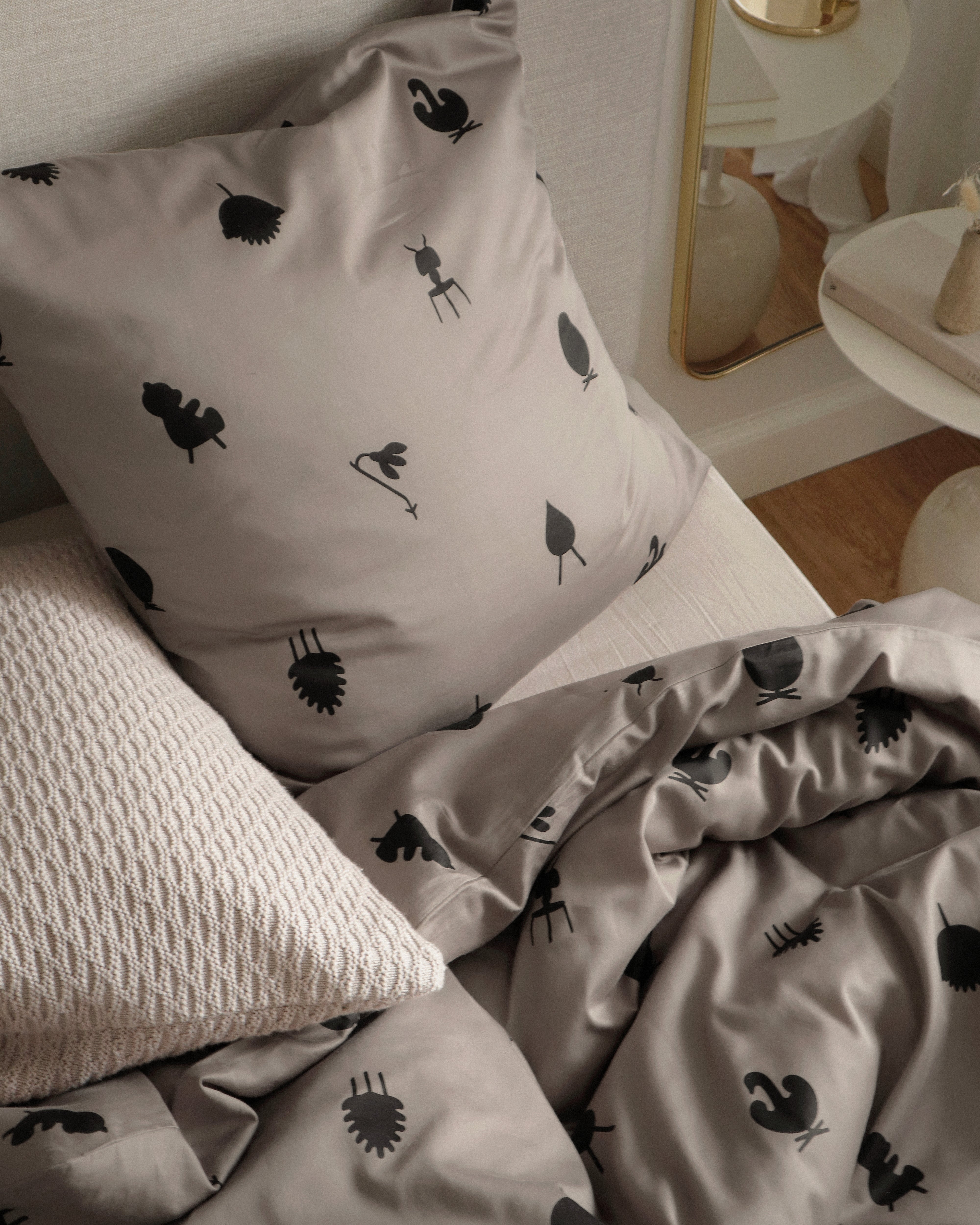 Ikony projektowania leniczki z łóżkiem pomysłu 140x220 cm, taupe