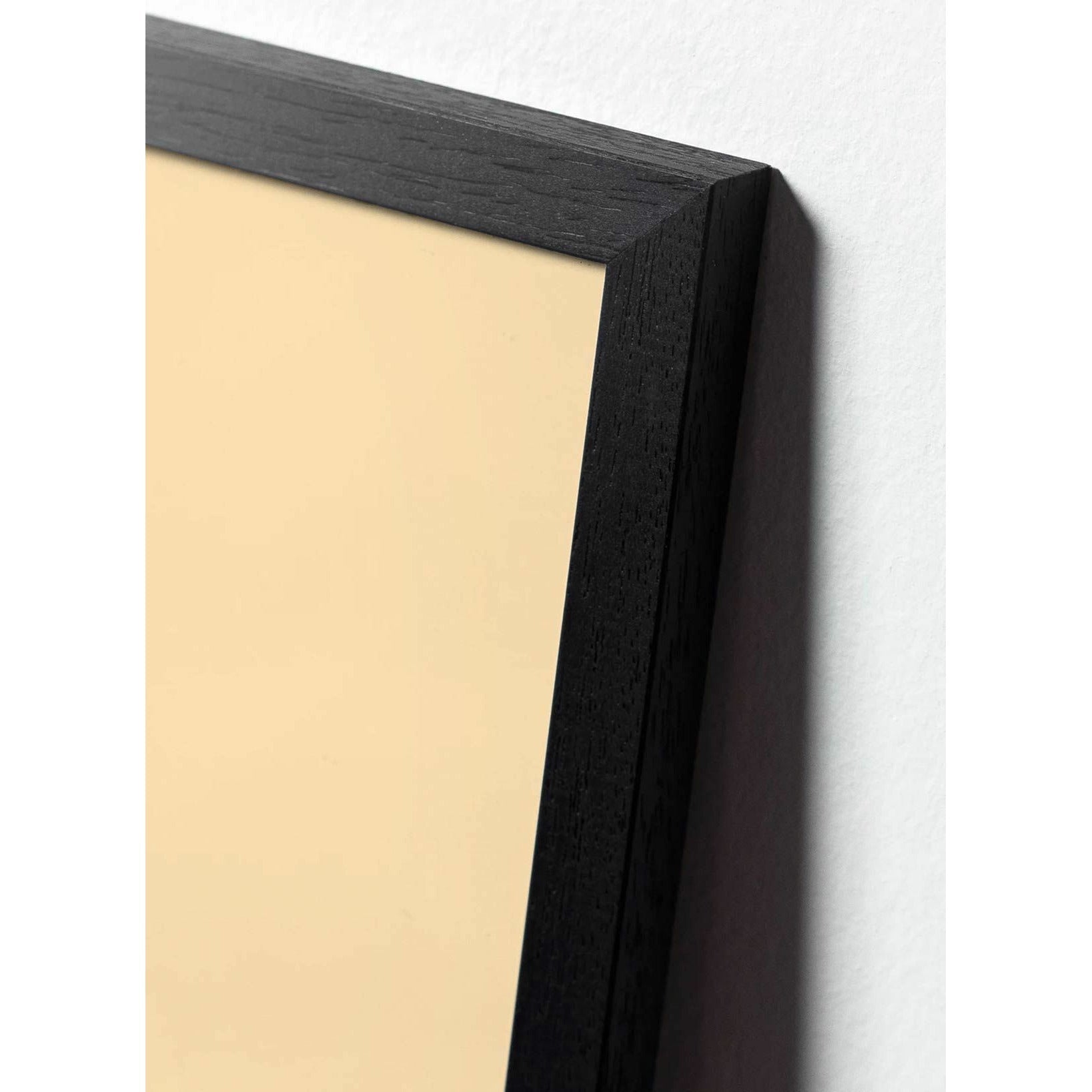 Klasyczny plakat z kroplami pomysłu, rama wykonana z czarnego lakierowanego drewna 30x40 cm, czarne tło