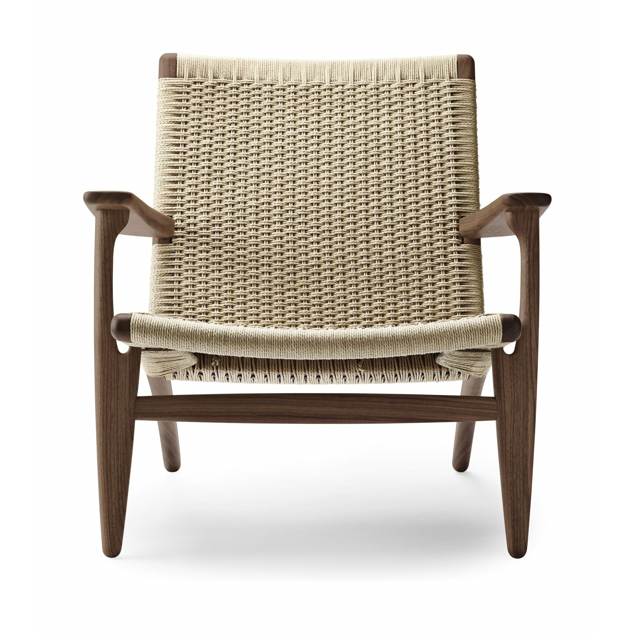 Carl Hansen Ch25 Lounge Chair Oak Smoke Colored Oil, Natural Cord