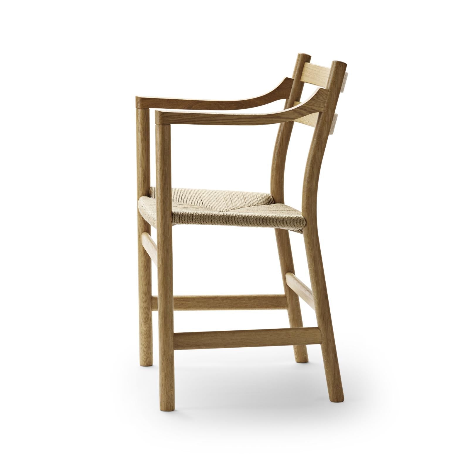 Krzesło Carl Hansen CH46, naoliwiony dąb/naturalny