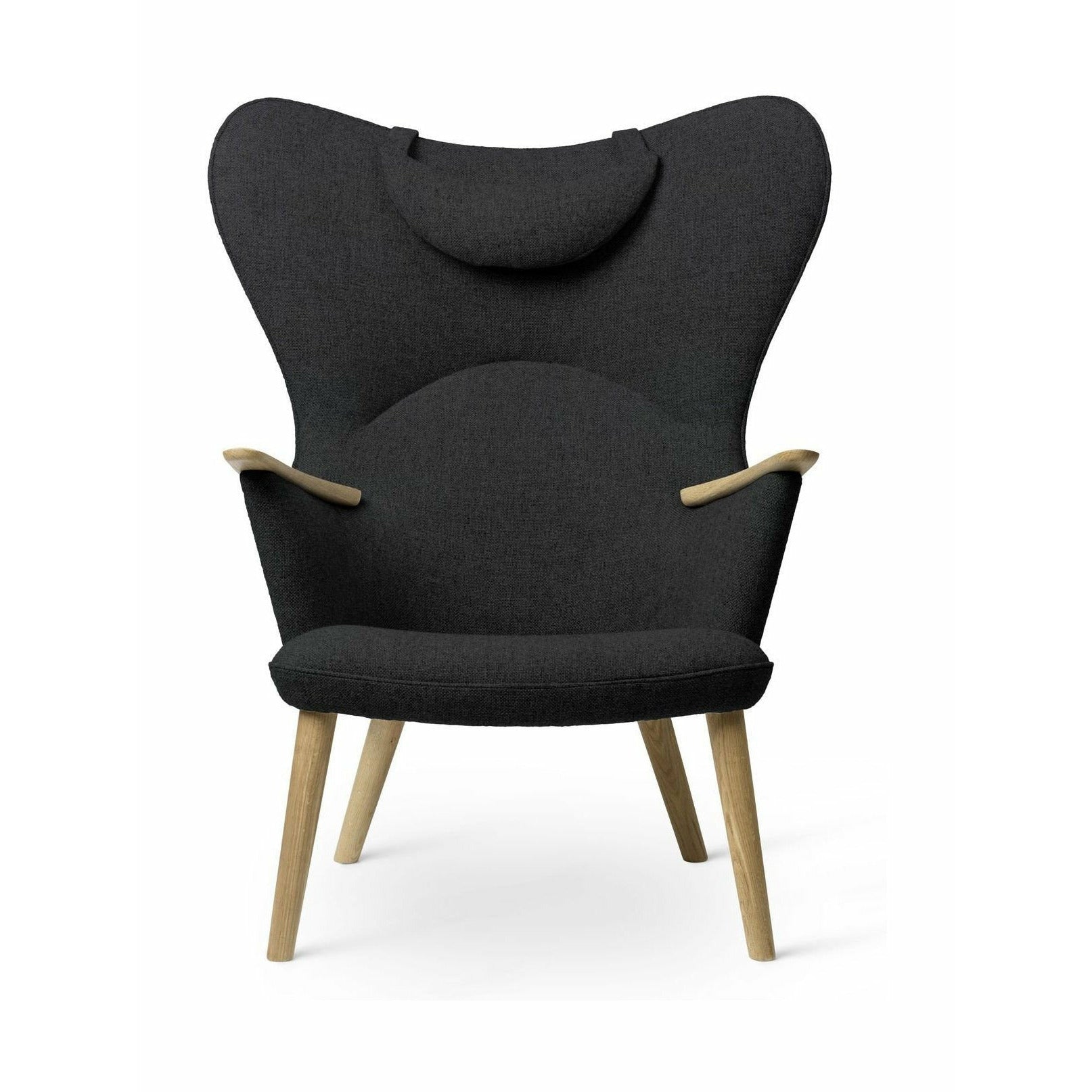 Carl Hansen CH78 Mama Bear Lounge krzesło, Oak Oil/Black Fiord 0191