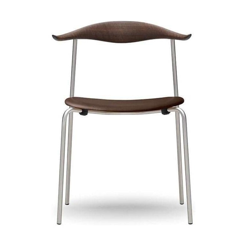 Krzesło Carl Hansen CH88 P, wędzona dębowa/brązowa skóra