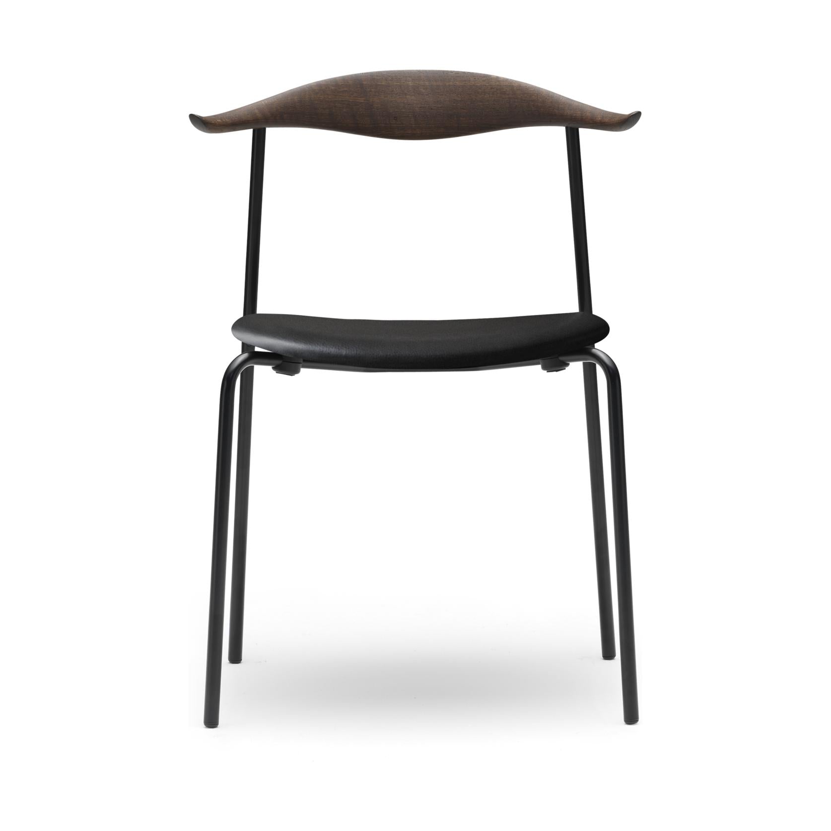 Krzesło Carl Hansen CH88 P, wędzona dębowa/czarna skóra