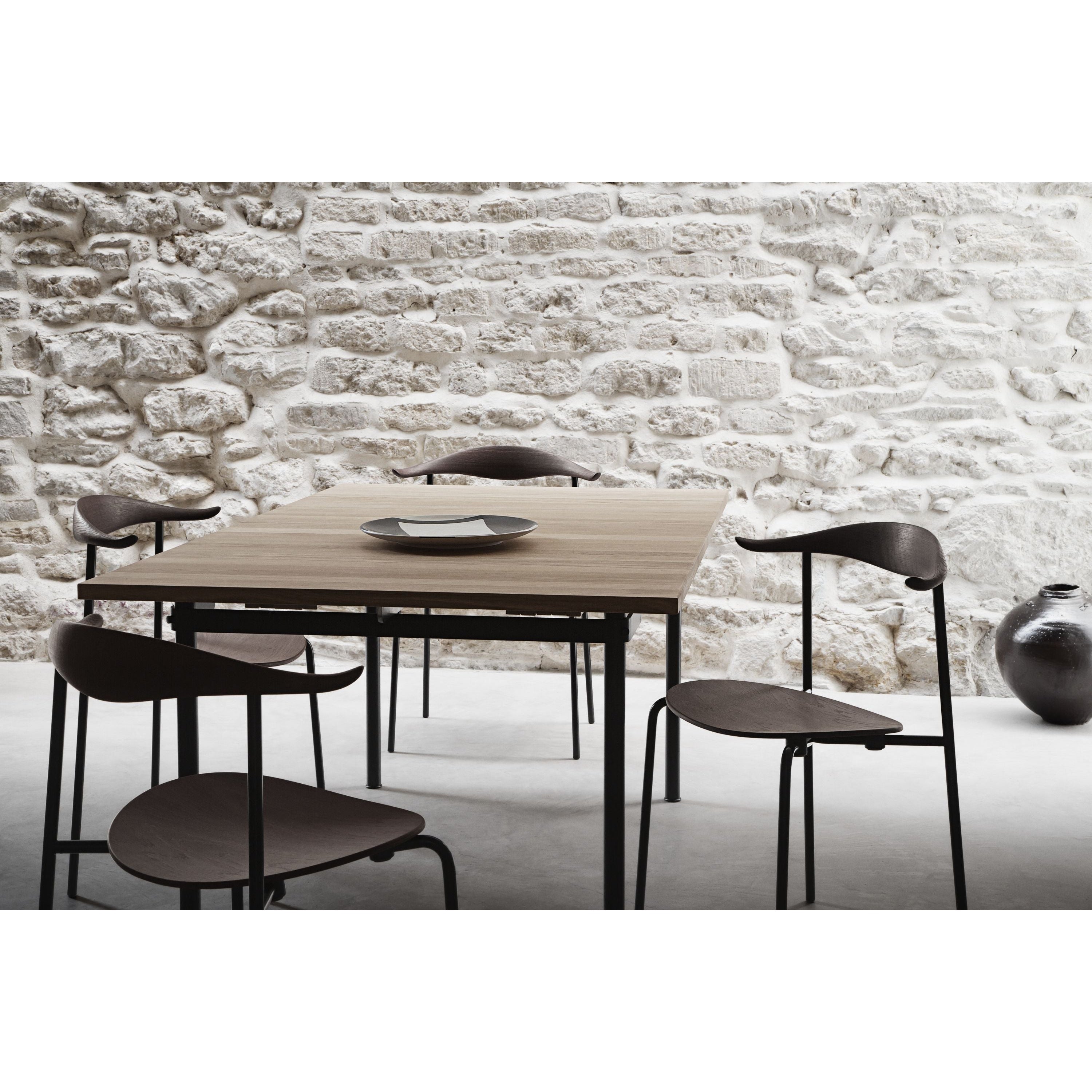 Krzesło Carl Hansen CH88 P, Czarna Beech/Czarna skóra/chromowana