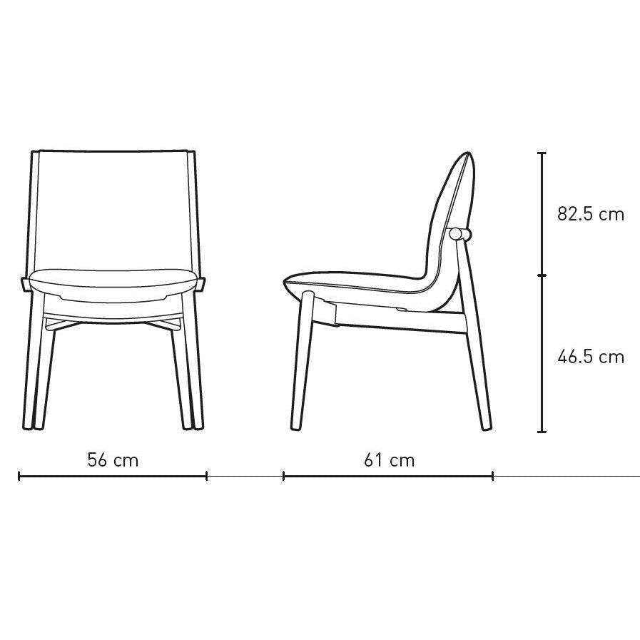 Carl Hansen E004 Objęci krzesło, naoliwiony orzech, szary tkanina