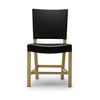 Carl Hansen KK39490 Małe czerwone krzesło, dębowe/czarna skóra