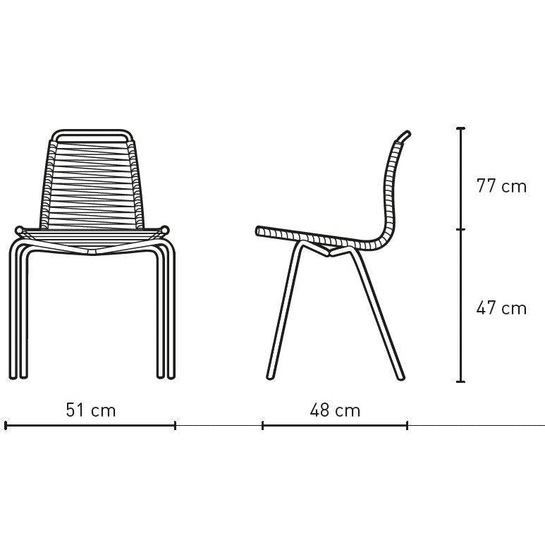 Krzesło Carl Hansen PK1, stal/naturalny przewód