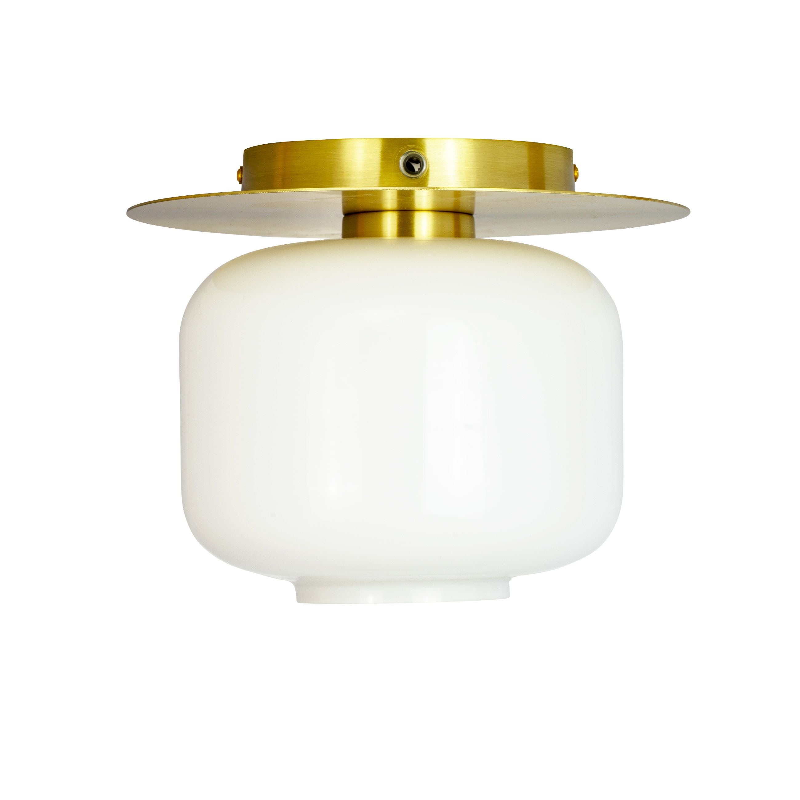 Dyberg Larsen Arp Ceiling Lamp, Opal/Brass