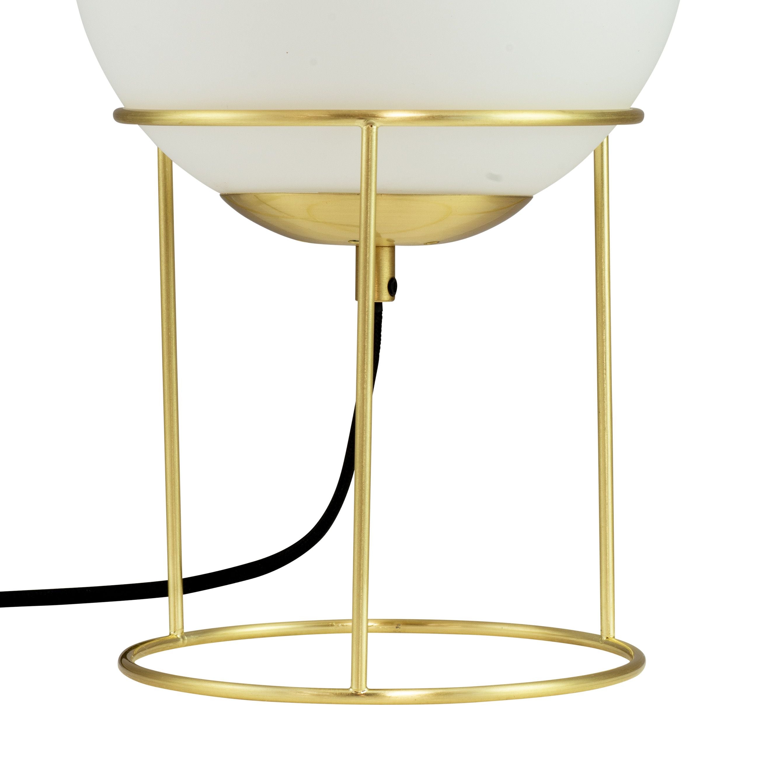 Lampa stołowa Dyberg Larsen Madryt, Opal/mosiądz