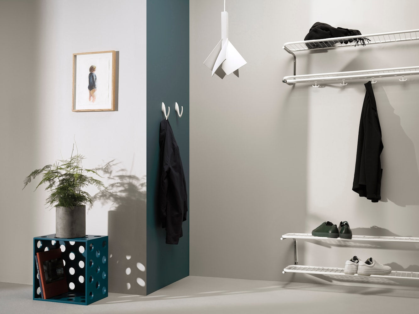 Essem Design Classic Shoe Rack 110 cm, biały/chrom