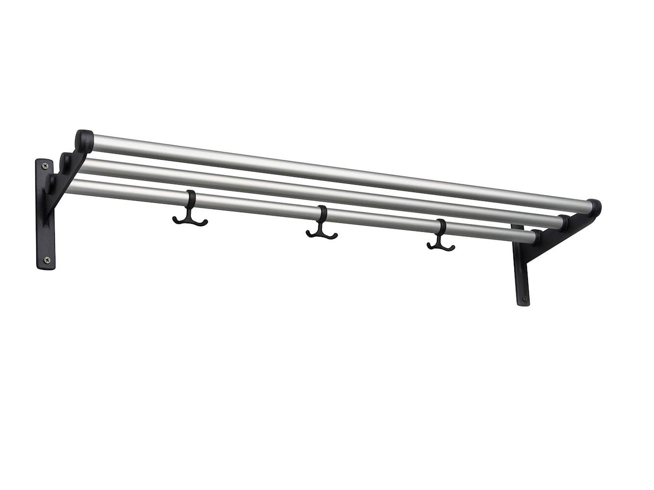 Essem Design Nostalgi Hat Shelf/Shoe Rack Aluminium, Black