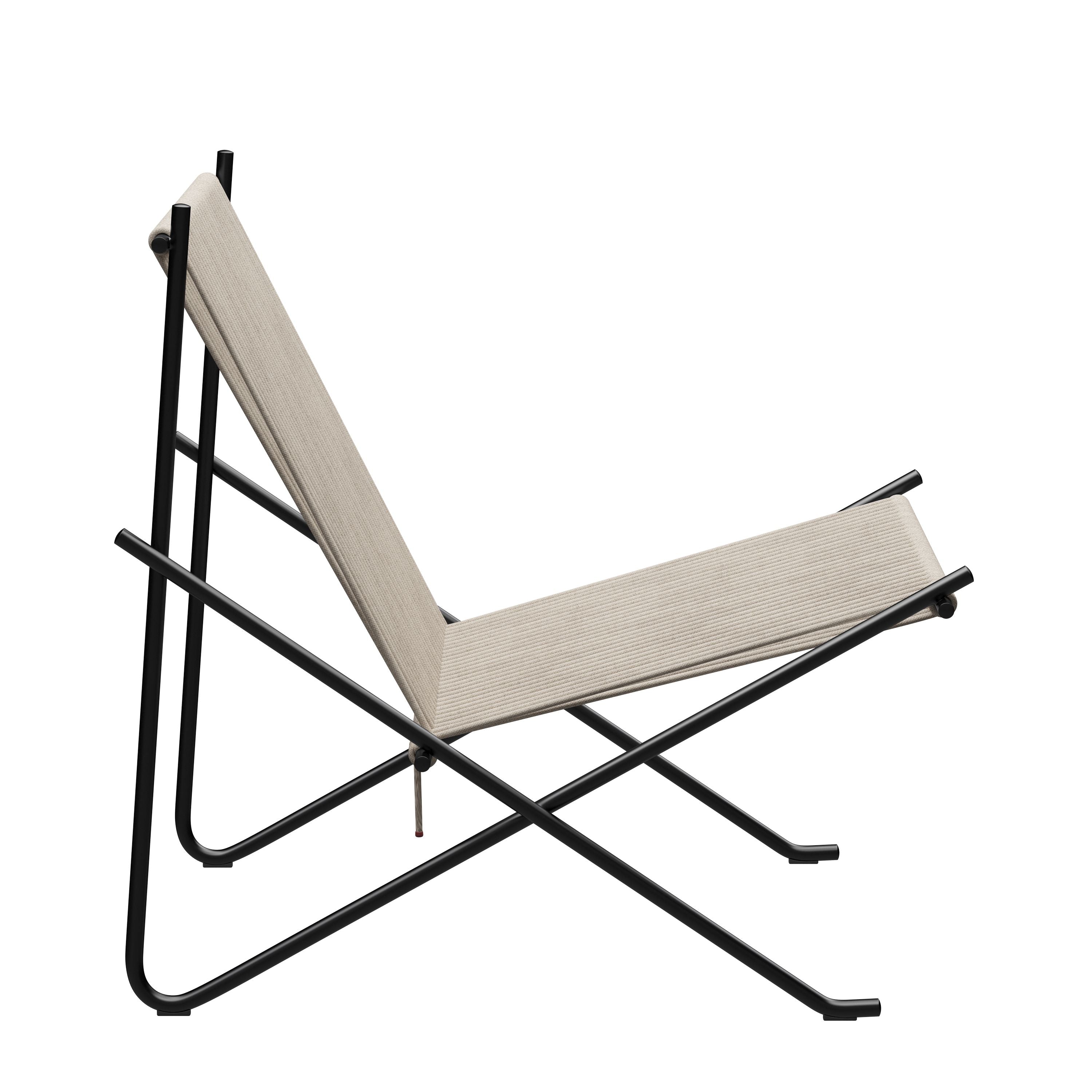 FRITZ HANSEN PK4 LONGE FLAGA HAYARD, Naturalna/czarna stal