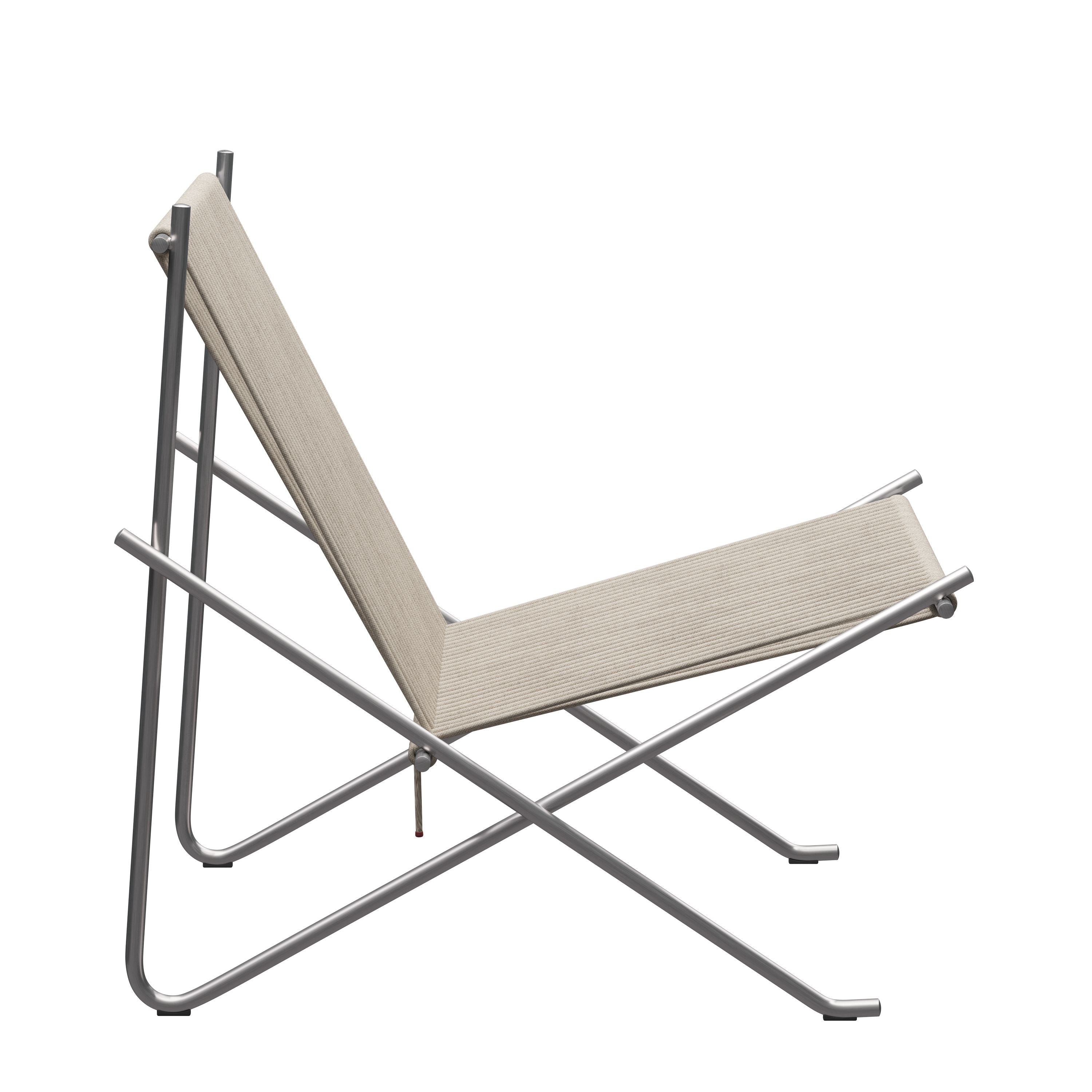 FRITZ HANSEN PK4 LONGE FLAGA HAYARD, Natural/Steel