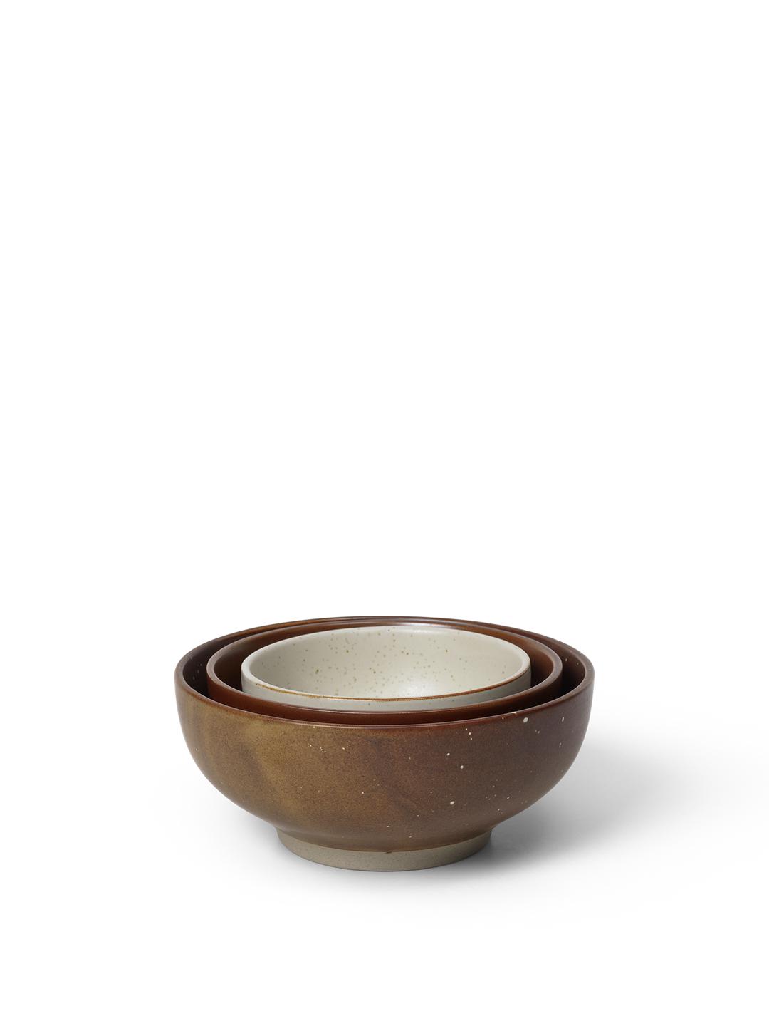 Ferm Living Midi Bowls Set Of 3, Multi