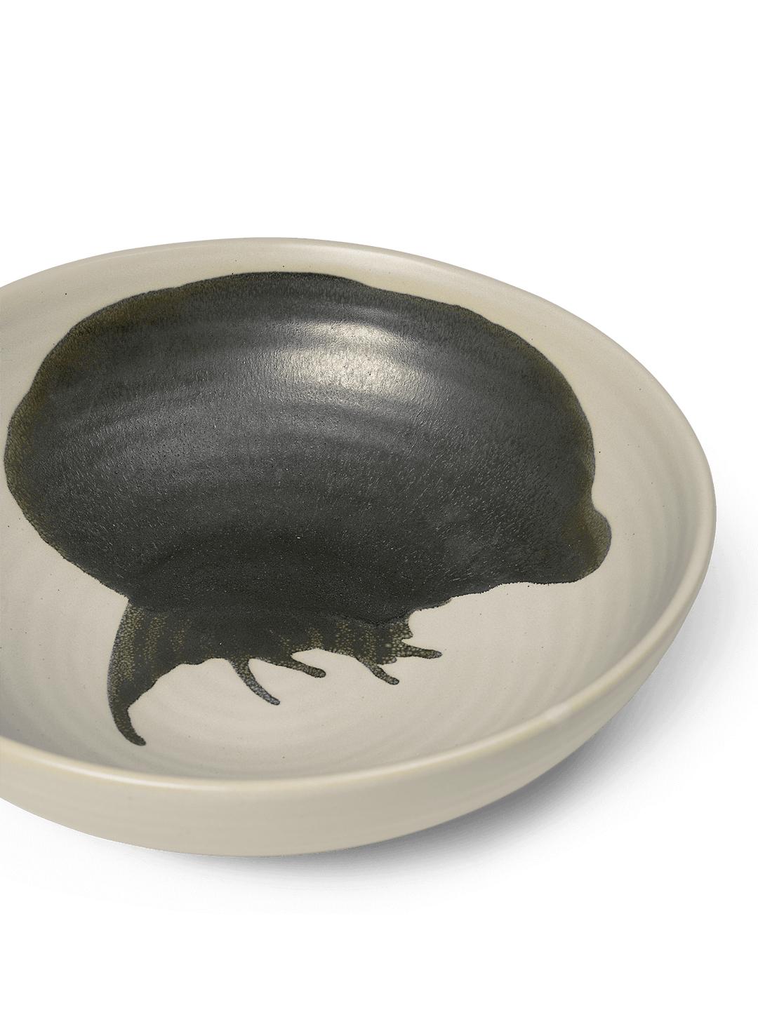 Ferm Living Omhu Bowl Large, Off White/Warcoal