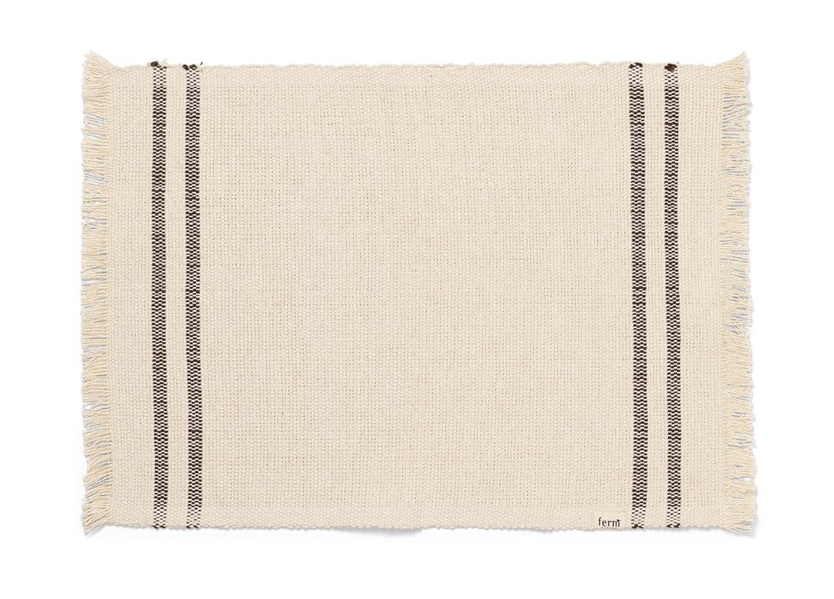 Ferm Living Savo Save Plaremats, Off White/Chocolate