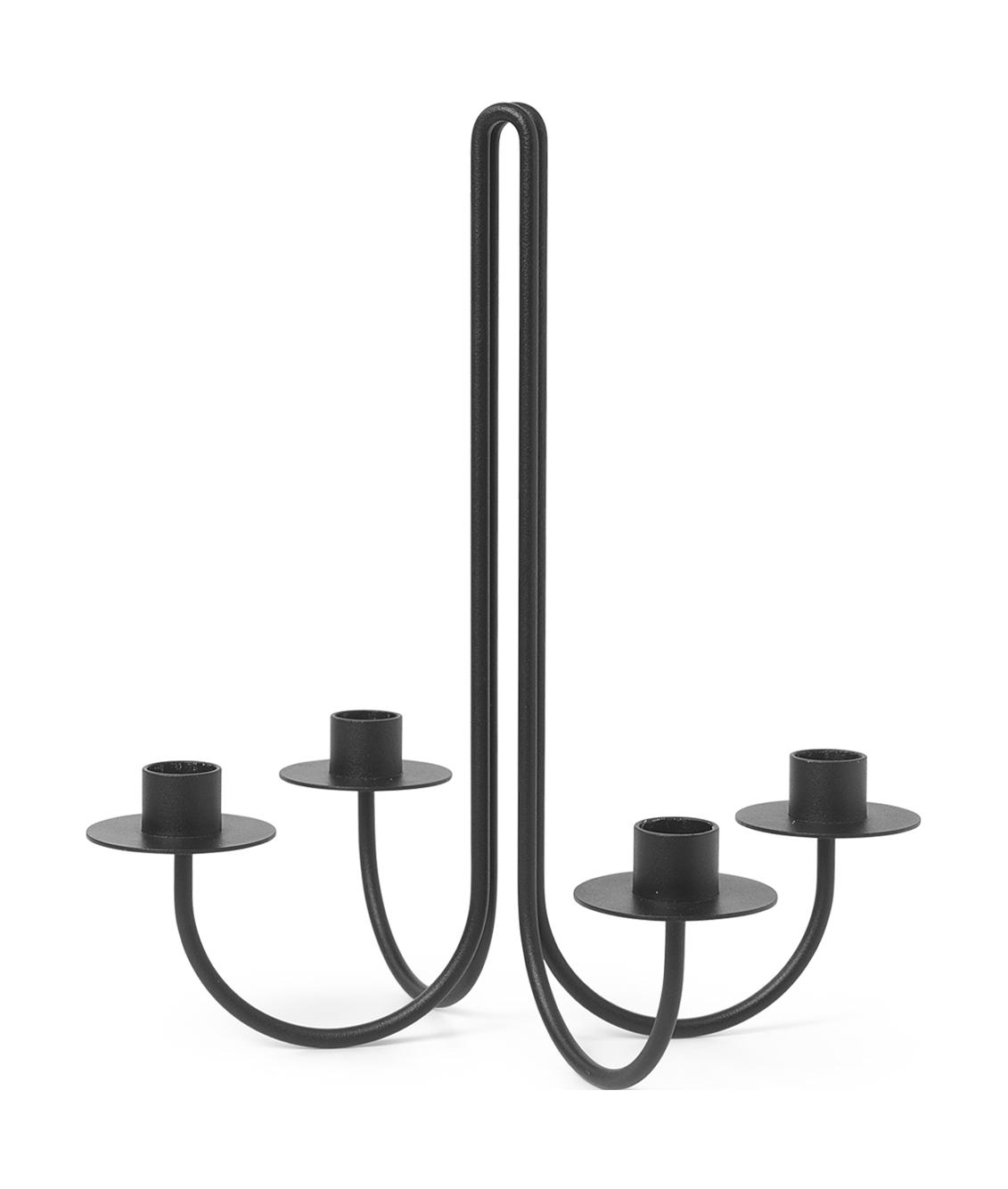 Ferm Living Sway Candelabra, czarny