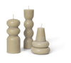 Ferm Living Torno Candles Set Of 3, Sand