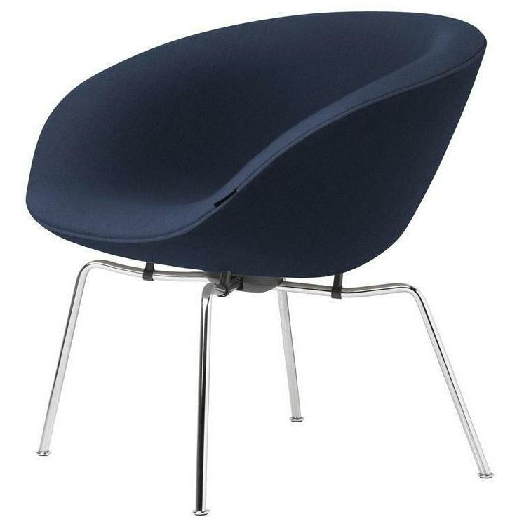 Fritz Hansen AJ Pot Faluge Frea Chrome Plated Frame Fabric, Christianshavn Blue Uni -Uni