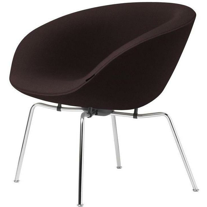 Fritz Hansen AJ Pot Lounge Frea Chromed Frame Fabric, Christianshavn Dark Red Uni -Uni