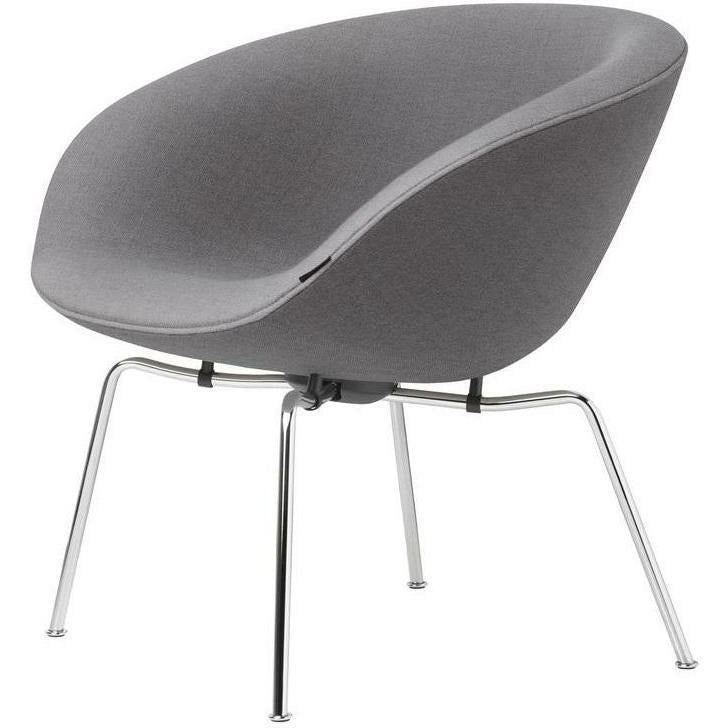 Fritz Hansen AJ Pot Faluge Frea Chrome Splated Frame Fabric, Christianshavn jasnoszary uni